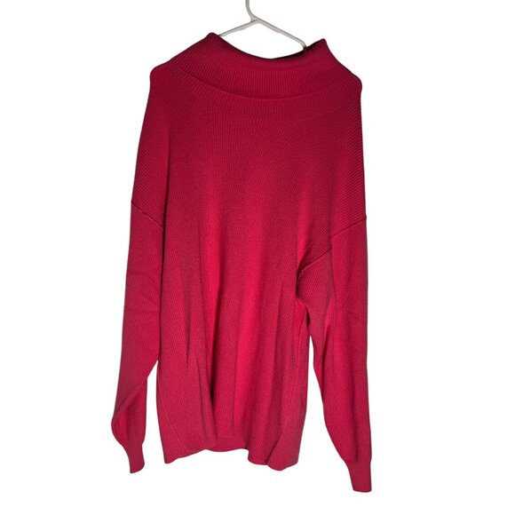 Free People Softly Structured Oversized Ribbed Tunic Sweater Size L - Picture 2 of 6